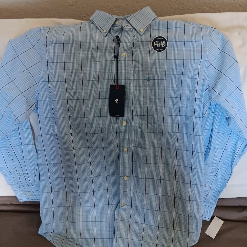 Brand new light blue Izod mens dress shirt
